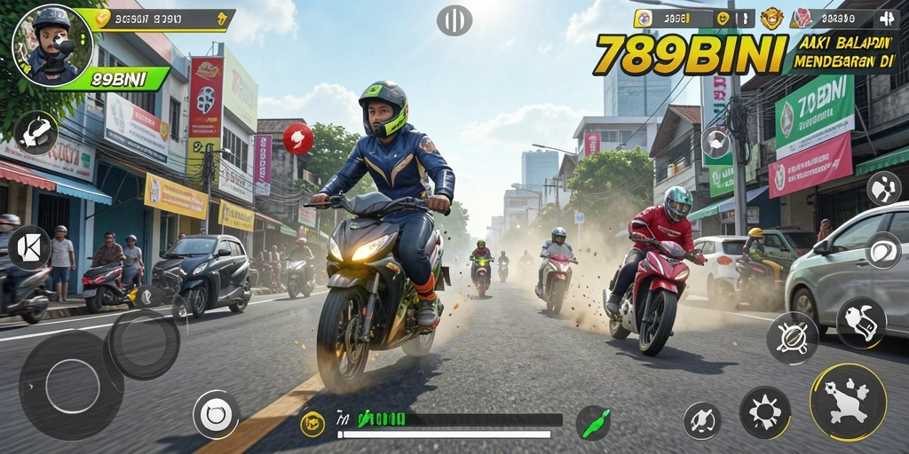 Tampilan gameplay Racing yang mendebarkan di 789BNI.