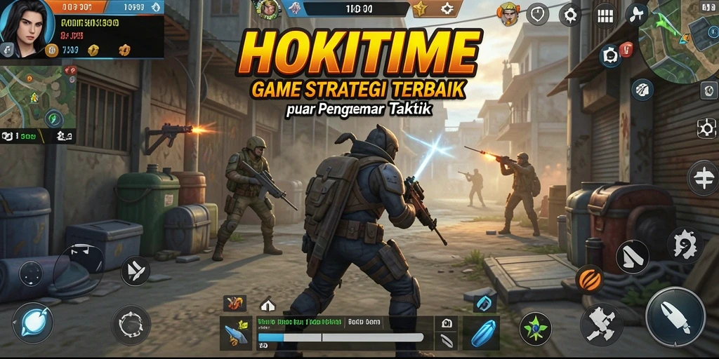 Tampilan gameplay seru di HOKITIME dengan strategis yang mendebarkan.