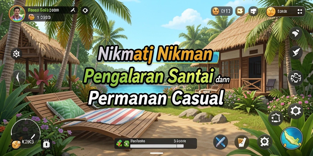 Screenshot K3K3 menunjukkan aksi gameplay yang ceria dan menarik.