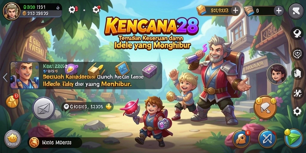Screenshot gameplay KENCANA28 menunjukkan karakter yang sedang aktif bekerja.
