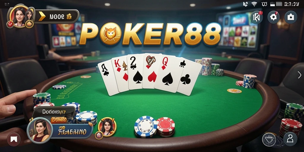 Tangkapan layar POKER88 dengan gameplay Domino yang seru.